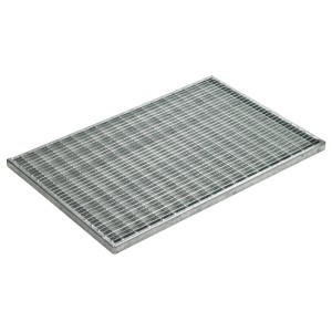 Grille à mailles ACO Vario 60x40 cm pour caniveau de sol, acier galvanisé, MW 30/10.