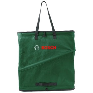 Sac à déchets de jardin Bosch Oxford vert, 60 l, avec poignées et logo Bosch.