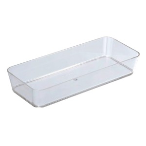 Boîte de rangement transparente Wenko Candy en plastique pour salle de bain et maison.