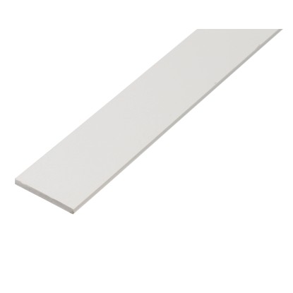 Flachstange Weiss 2 x 20 x 2'600 mm