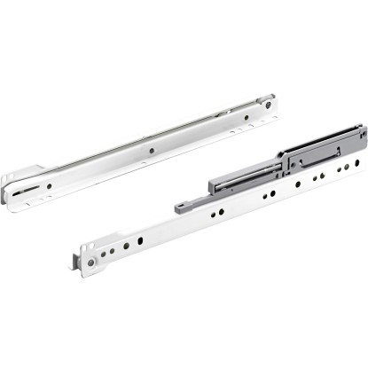 Hettich Teilauszug-Rollschubführung 350 mm Stahl pulverbeschichtet Weiss 1 Stk.