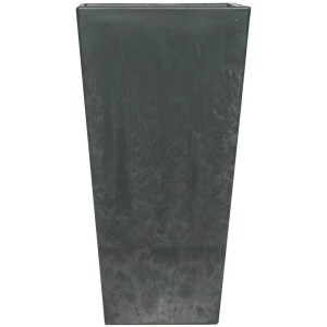 Vaso Ella nero alto in plastica, altezza 49 cm, per interni ed esterni.