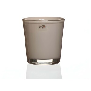 Vaso grigio per orchidee, Ø 12,5 cm, altezza 13 cm, in vetro, design moderno.