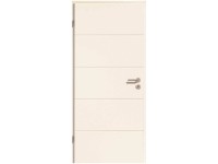 Zimmertür Straight Line Dekor DIN links Weiss (HxBxT) 198,5 x 86 x 3,9 cm