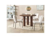 Beliani Esstisch Orin MDF Braun Ø 120 cm / Höhe 76 cm