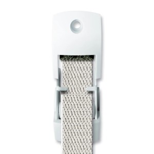 Schellenberg Guide-sangle/coupe-bise Duo Blanc 23 mm pour volet roulant.