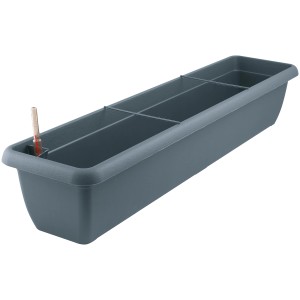 Jardinière anthracite Aqua Andalucia, 100 cm de long, avec système d'arrosage.