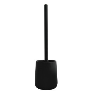 Brosse WC MSV Maonie noire mate avec support. Accessoire de salle de bain pour les toilettes.