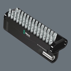 Wera Bitset Check Universal, 30 pezzi. Set di inserti compatto con portainserti universale e inserti resistenti per avvitare.