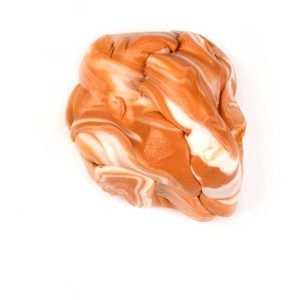 Pâte à modeler silicone orange et blanche pour moulage, 2x40g, marbrée.