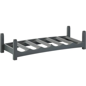 Étagère à bouteilles Rotho Vario en plastique anthracite pour 6 bouteilles.