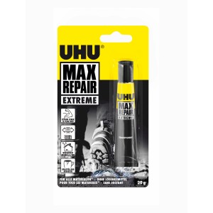 UHU Max Repair adesivo, tubo da 20g, estremamente forte e flessibile per riparazioni.
