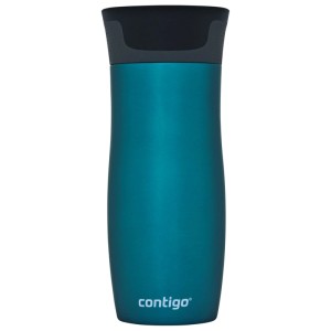 Thermos Contigo West Loop in acciaio inox turchese, capacità 470 ml.