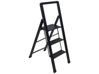 Wenko Alu-Smart Klapptrittleiter 3-stufig Schwarz