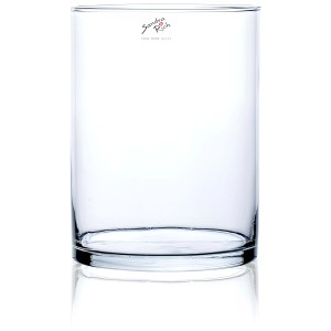 Vaso cilindrico trasparente Sandra Rich Cyli HC, Ø 15 cm, altezza 20 cm. Vaso in vetro senza tempo per fiori e decorazioni.
