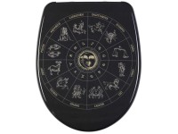 Diaqua® WC-Sitz Nice Slow Down Zodiac Duroplast Schwarz-Weiss Diaqua® WC-Sitz Nice Slow Down Zodiac Duroplast Schwarz-Weiss