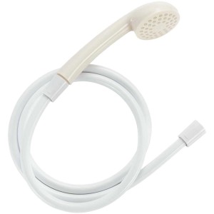 Ensemble de douche Diaqua Sarin blanc avec pommeau et flexible (180cm).