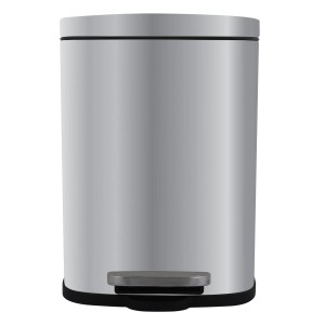 Spirella Akira pattumiera bagno, 12 l, acciaio inox con pedale e secchio interno.