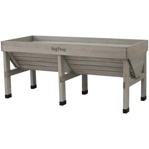 VegTrug aiuola rialzata media, grigia, 183x76x80 cm, per verdure, frutta e fiori.