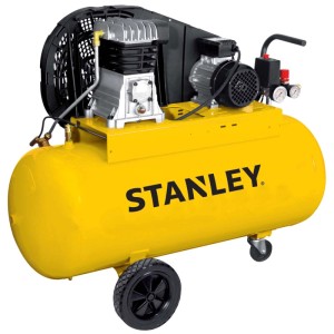 Compresseur Stanley FatMax jaune avec cuve de 100 l pour atelier et garage.