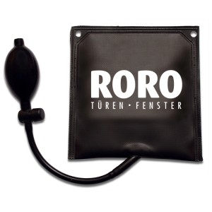 Coussin de montage gonflable Roro, 160x170 mm, pour aligner fenêtres et portes.