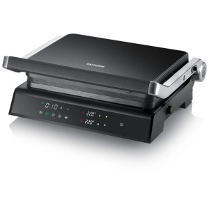 Grill elettrico nero Severin KG2399 Sevini Comfort con display digitale.