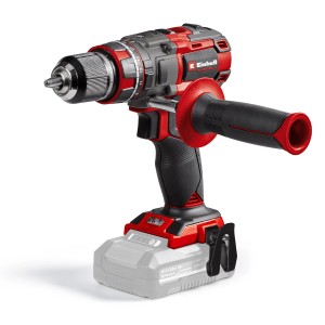 Trapano avvitatore a percussione a batteria Einhell TP-CD 18/80 Li-i BL Solo con impugnatura supplementare.