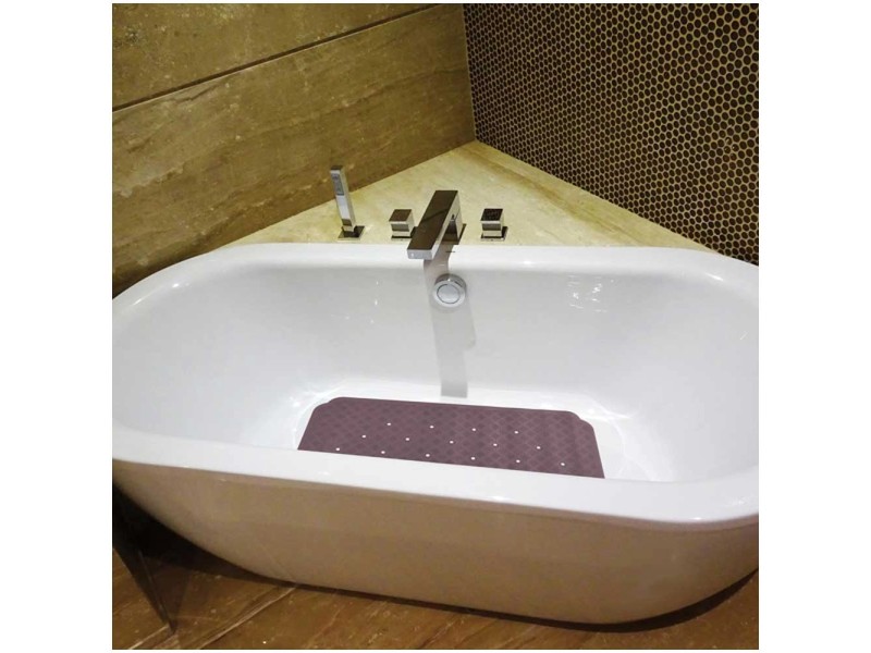 Tappeto doccia in PVC antiscivolo per vasca da bagno 40x70 cm bianco