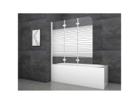 Aurlane Badewannen-Faltwand White Stripes 3 / 3-flügelig Weiss 140 x 140 cm Aurlane Badewannen-Faltwand White Stripes 3 / 3-flügelig Weiss 140 x 140 cm