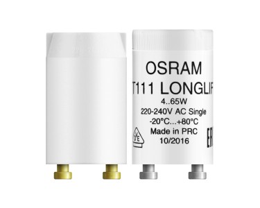Starter Per Tubi Fluorescenti OSRAM ST111 - Pacco Da 3, Per Lampade 4-80W, Longlife