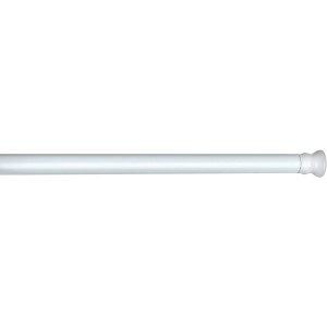 Barre de douche télescopique Wenko, extra forte, blanche, extensible de 110 à 185 cm.
