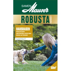 Graine de gazon Robusta, paquet de 1 kg. Semence résistante pour gazons domestiques.