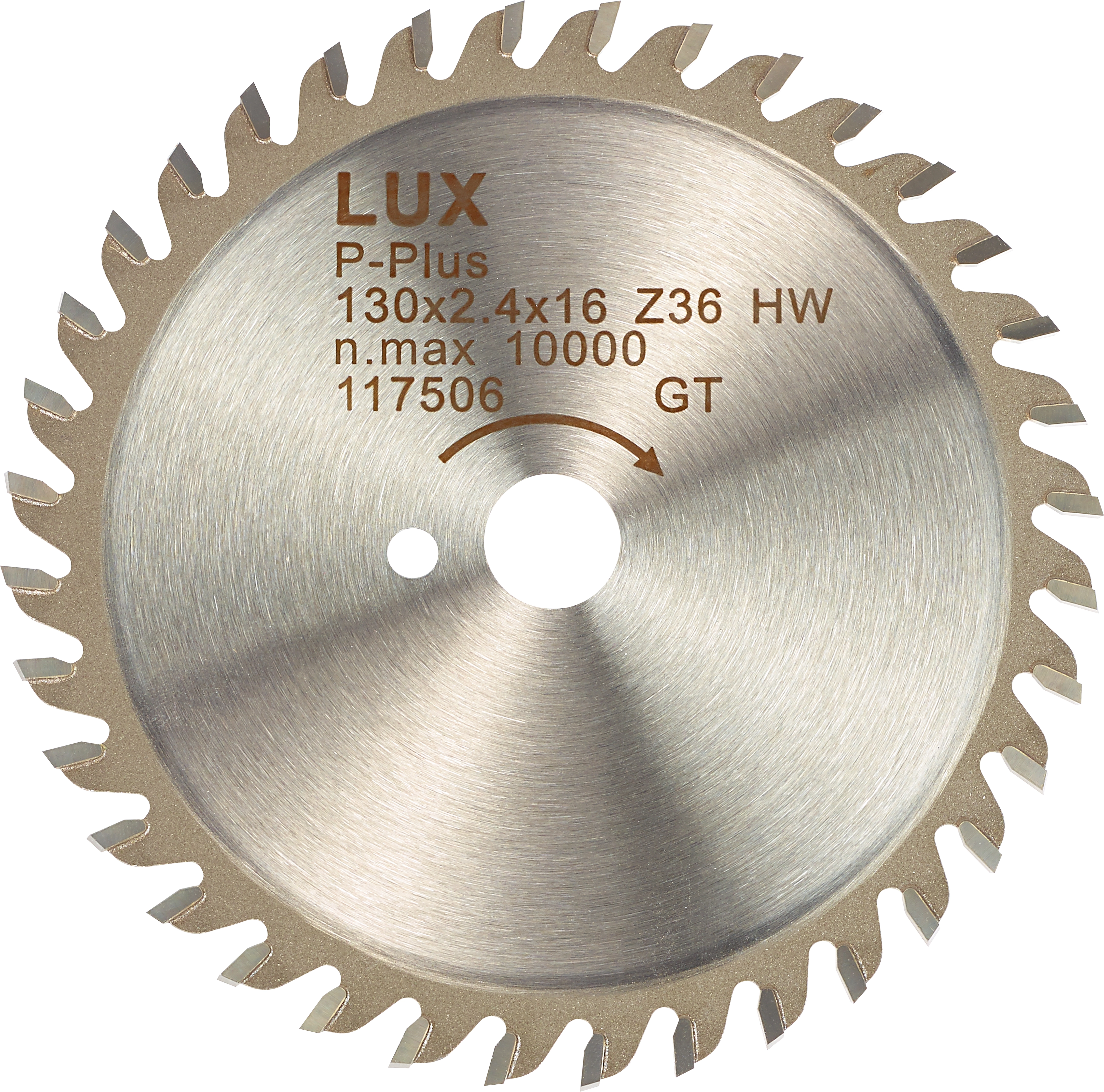 LUX Lama per sega circolare HM Ø 130 mm / foro Ø 16 mm / 36 denti