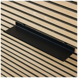 Mensola nera Denpanels (400 mm) per montaggio su pannelli acustici.