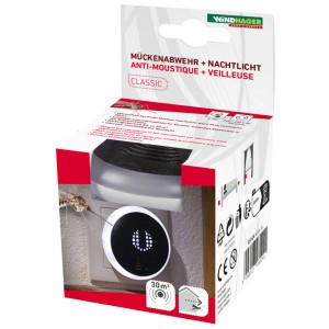 Windhager Classic anti-moustique avec veilleuse, prise anti-insectes pour pièces jusqu'à 30m².
