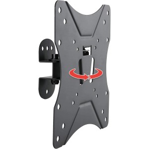 Supporto da parete TV Schwaiger Motion 1, inclinabile e girevole per schermi piatti fino a 25 kg.