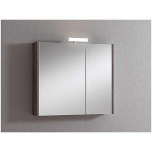 Armoire de toilette Kora 2 portes Chêne Château avec éclairage LED.