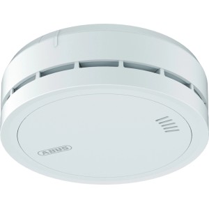 Détecteur de fumée Abus Prefira 5 SA1050 blanc, rond. Alarme incendie fiable pour la protection.