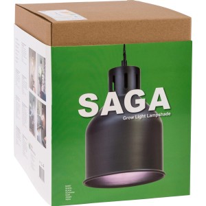 Confezione del paralume grigio Venso E27 SAGA per lampade per piante.