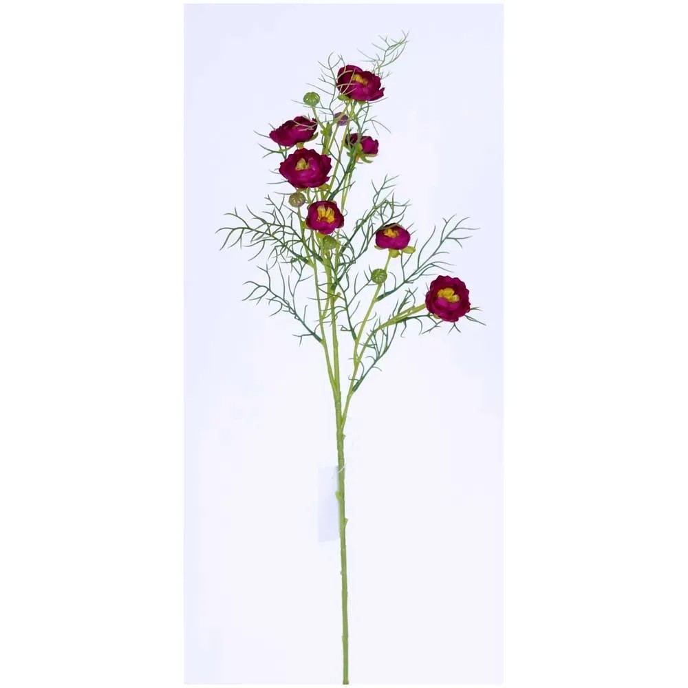 Ranuncolo finto ALIMA, verde, 35cm, 8cm - Fiori artificiali