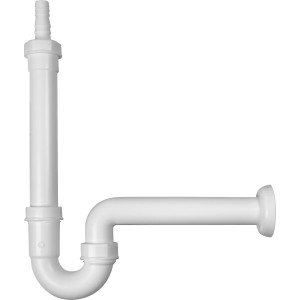 Siphon de lavabo blanc (47,8 mm) en plastique pour éviter les odeurs dans la cuisine.