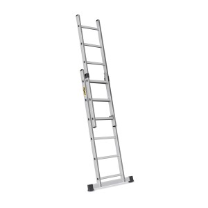 Trabattello DRABEST 2 x 6 gradini in alluminio, utilizzabile come ponteggio o scala.
