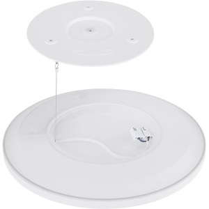Plafoniera LED bianca Globo Sapana, 42 cm, con staffa staccata. Plafoniera moderna.
