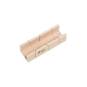 Boîte à onglets LUX Classic, 300 mm, en bois, pour des coupes précises à 45° et 90°.
