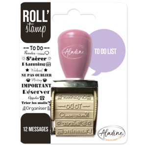 Aladine Rollstempel "To do list" mit rosa Griff für Aufgabenplanung und Bullet Journaling.