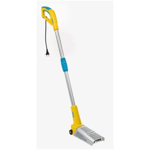 Diserbante termico Gloria Thermoflamm Bio Fix con manico giallo-blu e testina bruciatore argentata.
