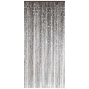 Rideau de porte décoratif en bambou taupe, 90x200 cm, idéal comme séparateur de pièce.