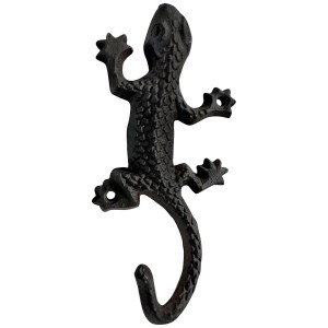 Dekorative Eidechse aus Metall für den Garten, mit Aufhängevorrichtung.
