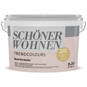 Schöner Wohnen Trendfarben Hortensie pittura murale, vernice opaca per interni in un secchio.