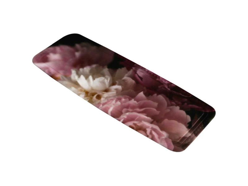 Tappetino Doccia Antiscivolo Kleine Wolke Rosemarie – 55x55 Cm, Motivo Floreale Bordeaux, PVC Con Ventose - 4